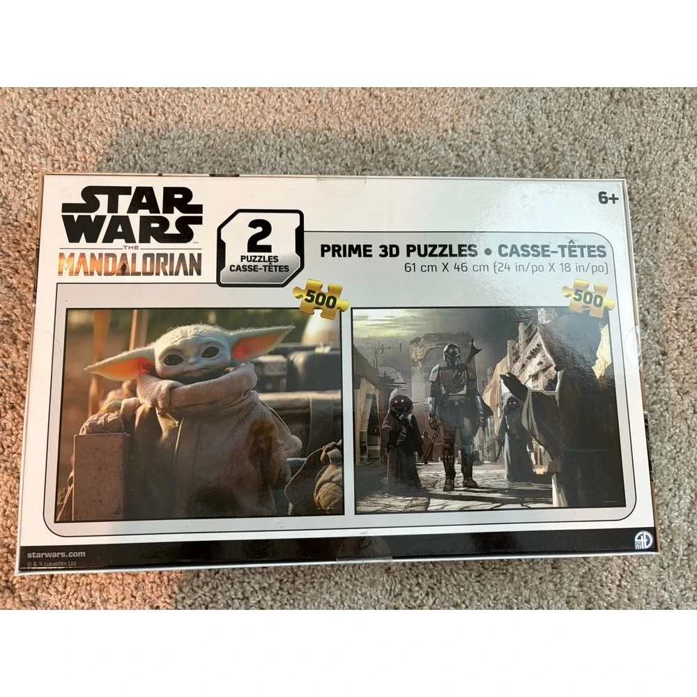 Prime 3D Puzzles Star Wars The Mandalorian 2-Pack 500-Piece 3D Puzzles 6+